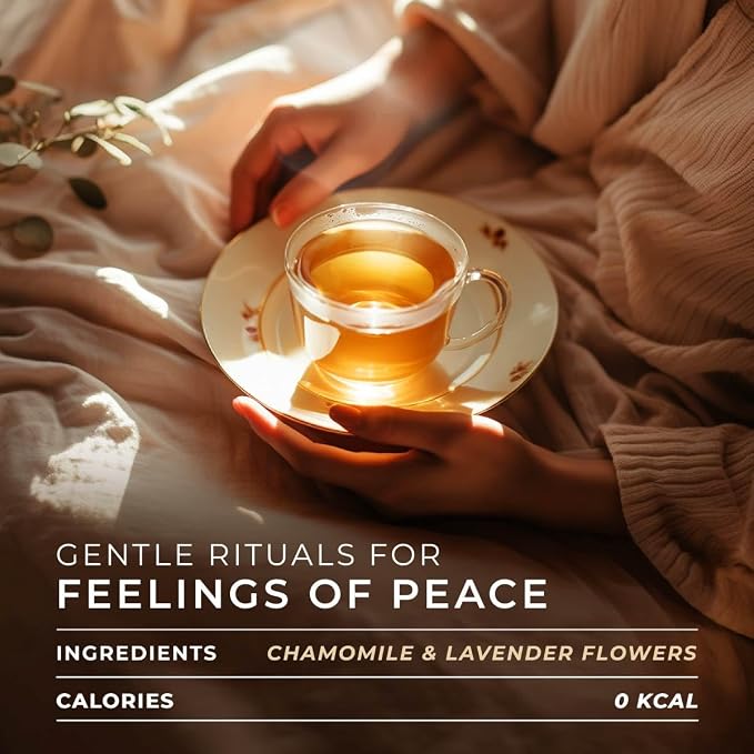 Gya Tea Co Chamomile Lavender Herbal Tea Pod (16 Count)- Decaf Wellness Tea for Body Comfort & Relaxing