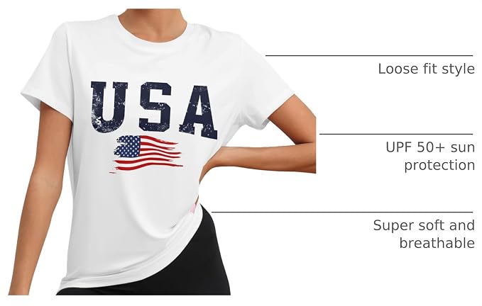 KevaMolly Workout Tops for Women UPF50+ Breathable Loose Fit Yoga T Shirts Short Sleeve Running Gym Athletic Tee Top