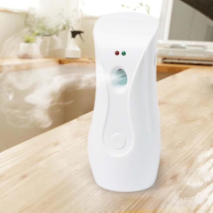 Aromatherapy Sprayer Automatic Diffusers, Battery Powered Scent Dispenser, Dual Use Wall Mounted & Desktop Auto Spray Air Freshener Machine for Indoor Residential & Commercial Use(2 Pack)