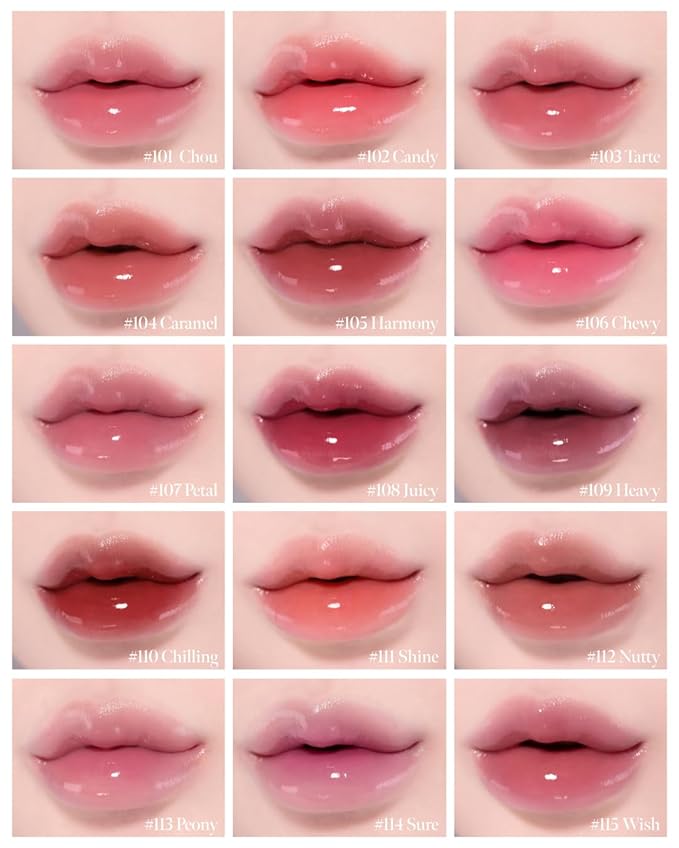 Glow Lock Jelly Tint 109 Heavy, Hydrating Water Glow Lip Stain, Non-Sticky Juicy Gloss, Long Lasting Glass Shine & Dewy Finish, Lightweight Moisturizing Lip Care, Korean Makeup