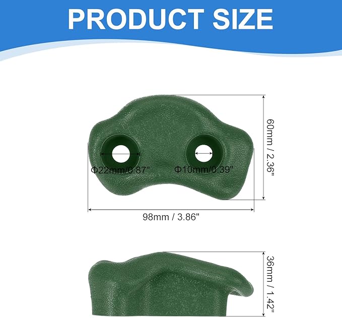 PATIKIL Climbing Rock Wall Grips Play Set Climber Attachments with Double Hole for Playground Accessory Indoor Outdoor
