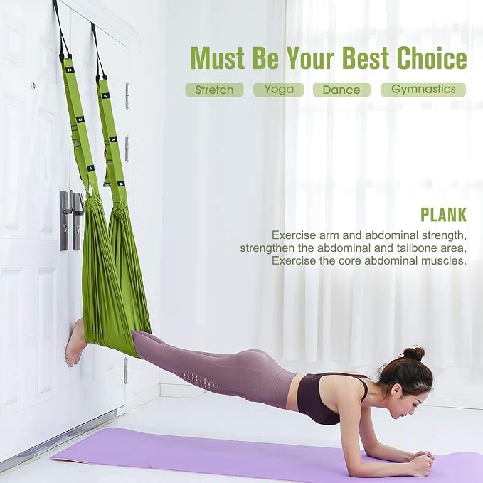 Yoga Fitness Stretching Strap, Adjustable Leg Stretcher Back Bend Assist Trainer, Improve Leg Waist Back Flexibility Home Gym Equipment for Rehab Pilates Ballet Cheerleading Splits Gymnastics