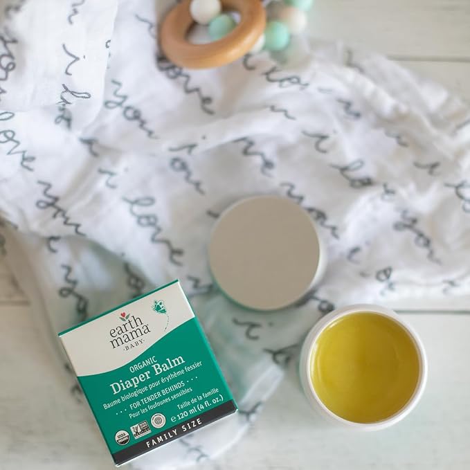 Earth Mama Organic Diaper Balm - 4 fl oz - Diaper Cream for Baby - Safe for Sensitive Skin - Baby Essentials