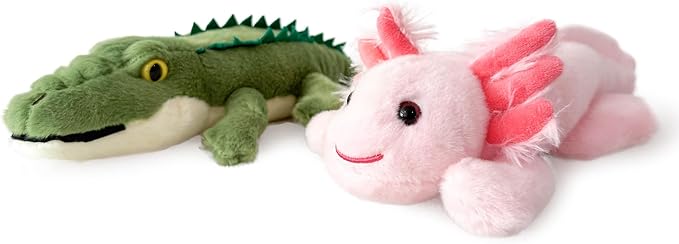 Stuffed Animal for Kids,8 inch Realistic Animal Plush Toy Lying Down Posture Animals,Plush for Boys Girls Adult Birthday Hug Teaching(S-Newt)