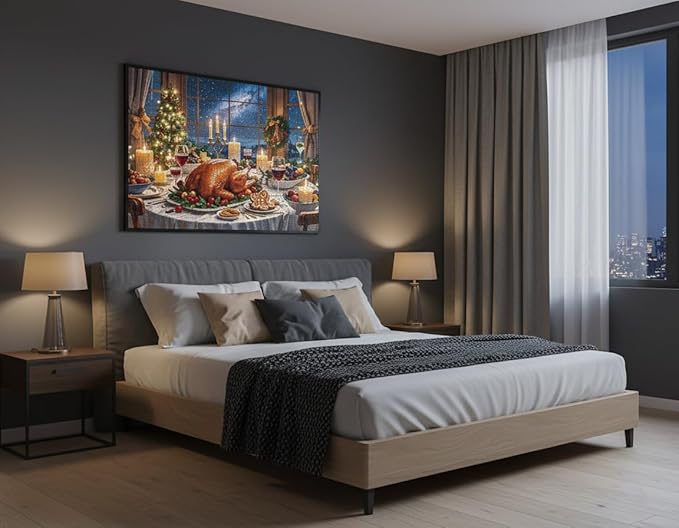 1000 Pieces Jigsaw Puzzles for Adults, Christmas Series - Festive Holiday Art, Fun Family Game, Best Xmas Gift Idea & Home Decoration, Large 28" x 20" （Christmas Dinner）
