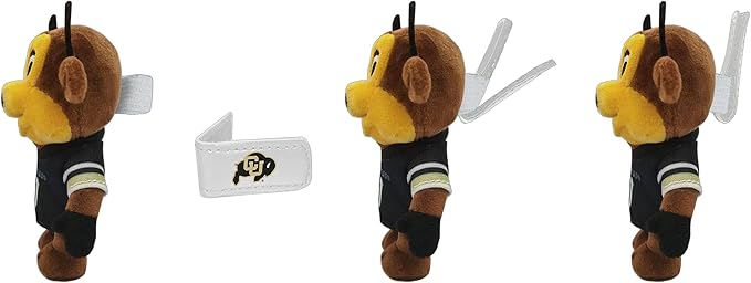Bobbi-Dobbiez Attachable Plushie University of Colorado Chip Mascot – Attaches to Backpacks, Bags, Shoes, Water Bottles, and More