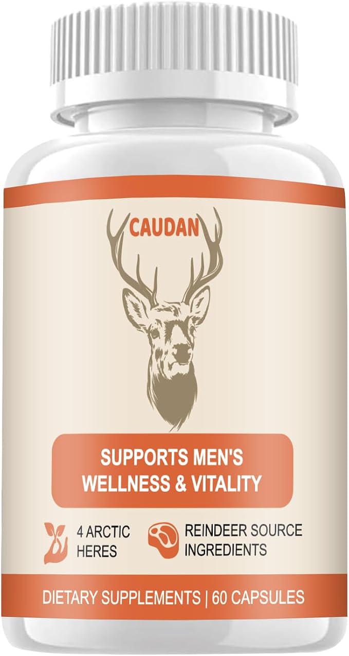 Men's Vitality Supplement, Arctic Herb & Reindeer Organ Blend – Daily Support Capsules for Energy, Stamina & Overall Wellness – 60 Ct