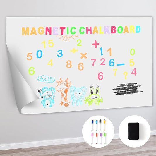 Magnetic Dry Erase Whiteboard Paper 12 x 8 Inch, Self Adhesive White Board Sticker for Wall, Peel and Stick Wallpaper for Home Office School Teacher Classroom