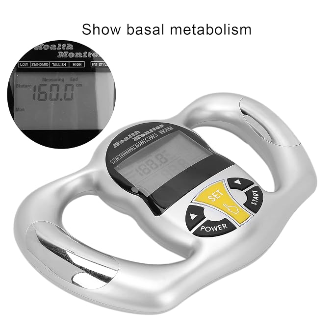 Handheld Body Fat Loss Monitor Smart Body Fat Scale BMI Meter Fat Analyzer Monitor Measure Device for Fitness Bodybuilding Muscle Gain Weight Loss