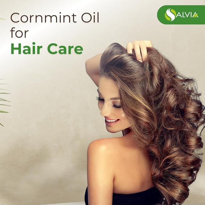 Salvia Cornmint Oil Cosmetic Grade (250 ml / 8.45 fl oz) - Minty Aromatic Oil for Skin Hair Massage & DIY Formulations