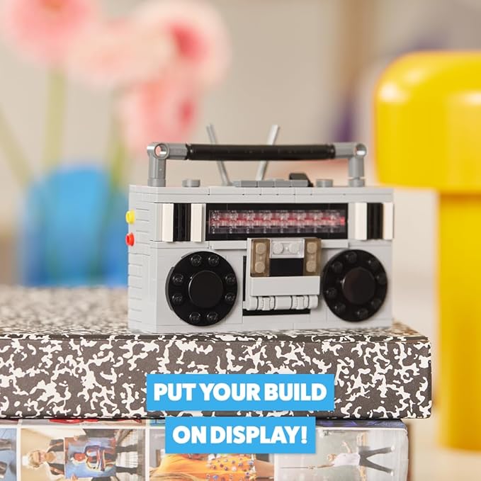 MAX Premium Retro Building Bricks Collection (Cassette Radio) by ZURU, Building Bricks for Teens, Adults and Collectors. Build, Collect and Display Your Ultimate Collection of Retro Technology!