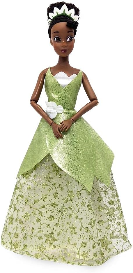 Disney Store Official Disney Princess Classic Doll (Tiana from The Princess and the Frog), 11 Inches, includes Brush with Molded Details, Posable Toy in Classic Outfit - Disney Princess Toys for Girls