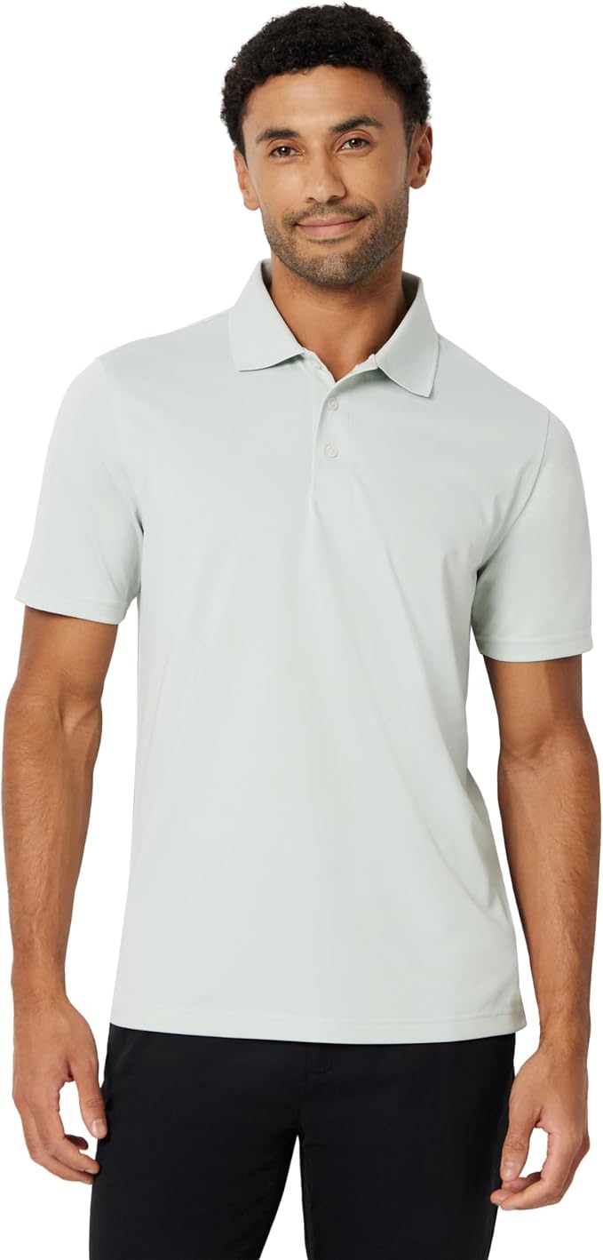 Amazon Essentials Men's Moisture Wicking Golf Polo Shirt, Short Sleeve, Slim-Fit, Quick-Dry, Active Wear
