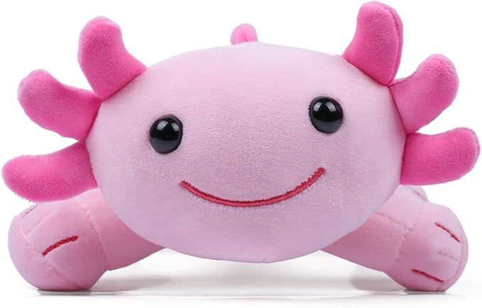 Axolotl Plush Toy, 10.8” Soft Cute Axolotl Stuffed Cotton Plush Pillow Kawaii Salamander Animal for Boys Girls Kids Gift (Pink)