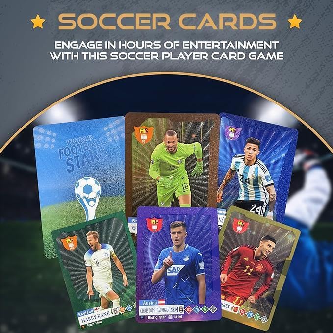 2026-27 Playing Soccer Cards | 55 Non-Duplicate Cards Per Pack | Fixed Card Set | Unforgettable Moment for Friends, Siblings & Soccer Fans | Printed on Premium Paper – Multicolor – Not Original