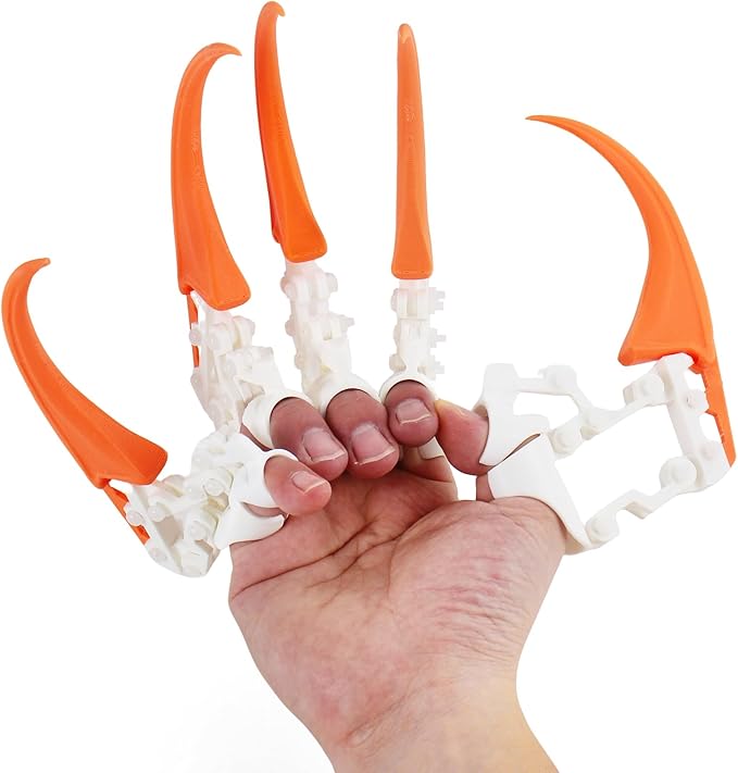 Fidget Toys Adults Anxiety Relief Items Calm Down Supplies,Halloween Decor Decorations Costumes,3D Printed Action Figures,Articulated Claws Horror Cool Stuff Gadgets,Orange