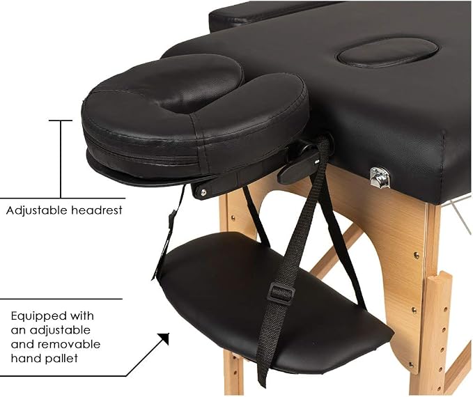 BestMassage Massage Bed Portable Massage Table 24 Inch Wide Lash Bed Height Adjustable 2 Folding Spa Table with Non-Woven Bag for Spa Footmassage Facial CareSpa Tattoo