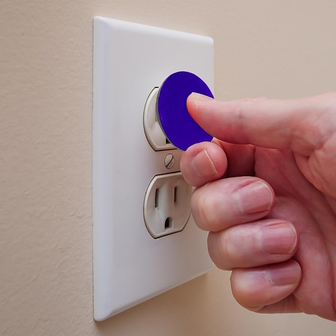 24 Pack Pure Blue Color Outlet Plug Covers Child Proof Electrical Outlets Protector - Wall Socket Protector for Baby Kids- Electrical Insulation