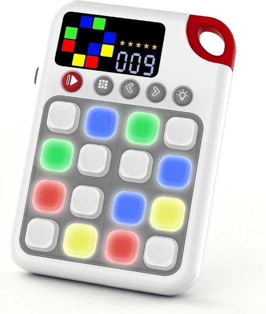 7-in-1 Handheld Game, 7 Fun Brain Teaser & Memory Games Sudoku Puzzle Tic Tac Toe Game, Travel Toy Portable Learning Toys, Birthday for Boys Girls Kid 3+