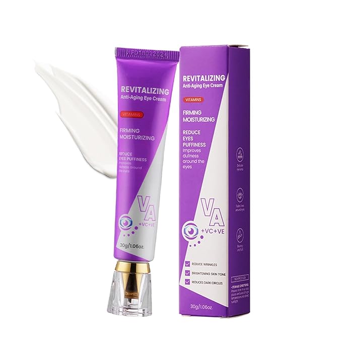 Eye Cream for Dark Circles and Puffiness - Anti Aging Eye Cream Enriched with VA VC VE, Firming & Hydrating Under Eye Treatment for Wrinkles, Eye Bags, Fine Lines, 30g/1oz