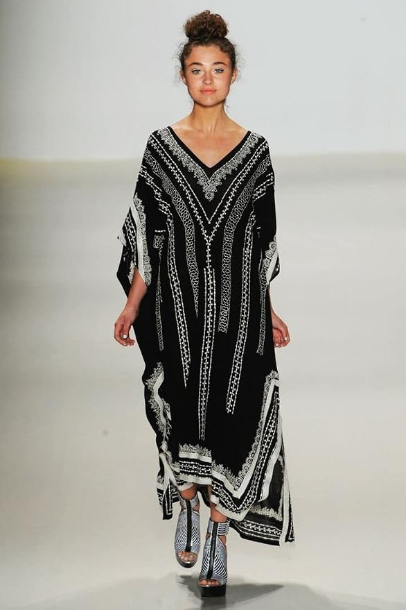 Venasha Womens Caftan Floral Print Kaftan Dress Short Sleeve Swimsuit Cover up Loungewear for Summer