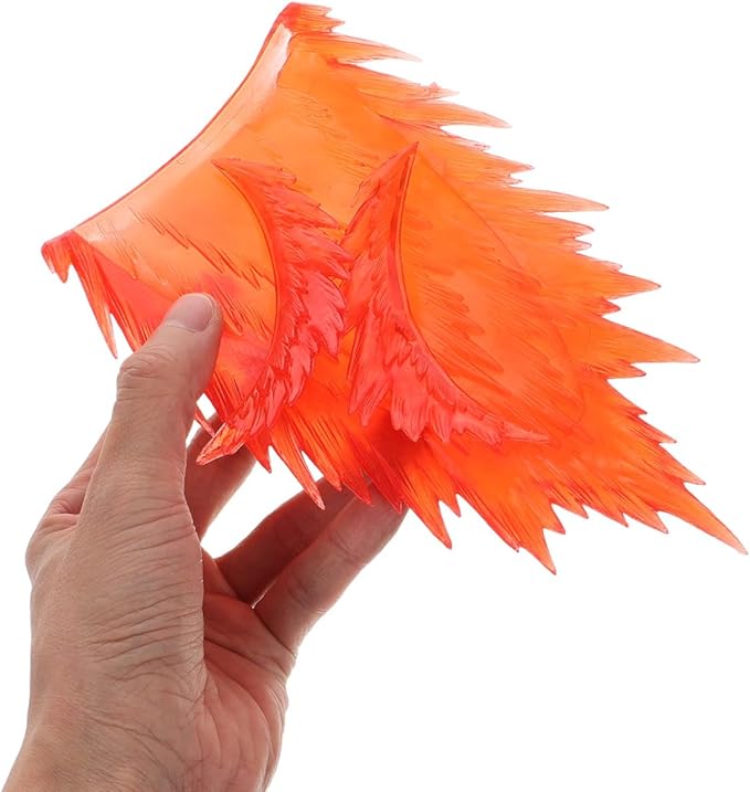 ibasesnice Figure Display Accessories - Dynamic Model Effects for Anime Collectibles Red Plastic Wave and Action Effects 20X15.5X15Cm