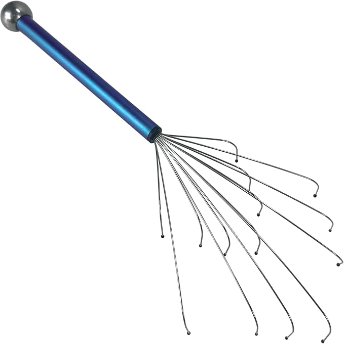 stargo Massage Master Metal Back Scratcher for Men, Women, Elderly - Wide Wire Claw Scratching Head Body Massager - Hand Back Scratch for Adults, Dogs - Massage Stick Gift