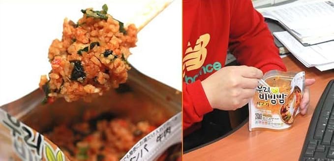 Woori's Ready to Eat Bibimbap Korean Mixed Rice Bowl100g (3.53oz) 335 Kcal - (KIMCHI, 2 PACK)