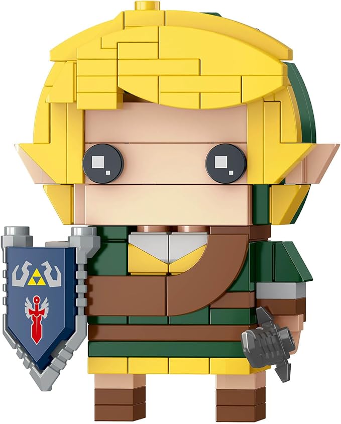 TOY PLAYER BOTW Link Figure Building Set, Link Action Figures with Master Sword and Ganondorf, Birthday Party Decorations Supplies, Gifts for Fans Kids &Adults (200+ Pieces)