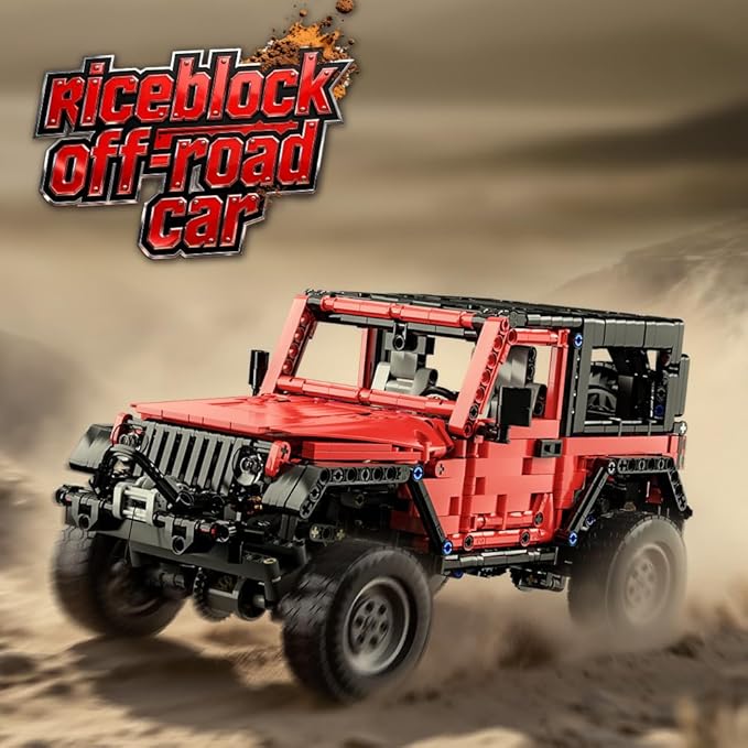 RiceBlock Off-Road Vehicle Model Building Setfor Adult Challenging, Car Building Toys Boys Aged 8 and Above, 1287 Pieces