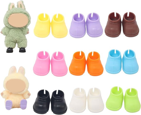 9 Pairs 17cm Doll Shoes, Plastic Mini Shoes for 17cm Dolls, Mini Finger Shoes, Clothing Accessory for 6.9 Inch Dolls