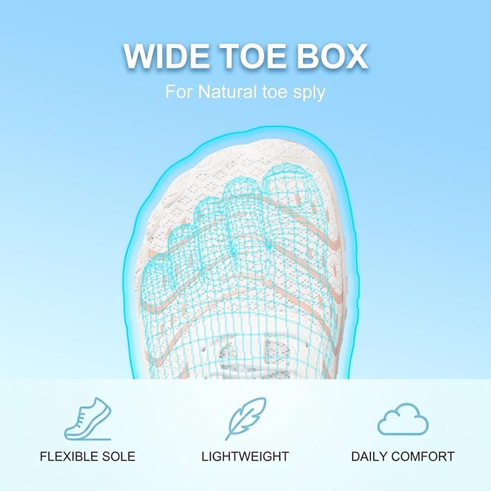 Barefoot Shoes for Women & Men, Grounded Walking Hiking Barefoot Shoes, Wide Toe Box Non-Slip Water Athletic Footwear, Comfortable Vitality Barefoot Footwear, Trail Running Sneakers Unisex
