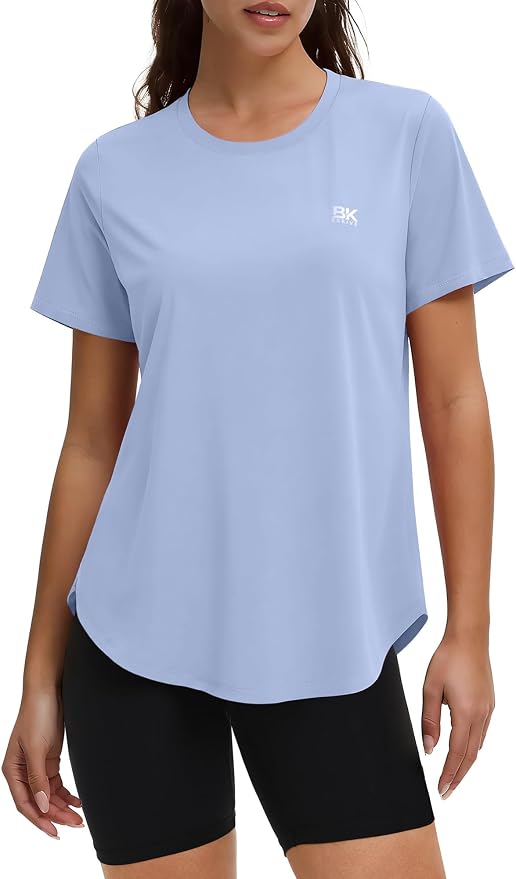 BKRIVE Workout Tops for Women UPF 50+ Quick Dry Shirts (S-3XL) | Ideal for Hiking, Yoga, Running, Gym workouts, Pilstes, Tennis & Travel. Lightweight, Breathable & Moisture wicking