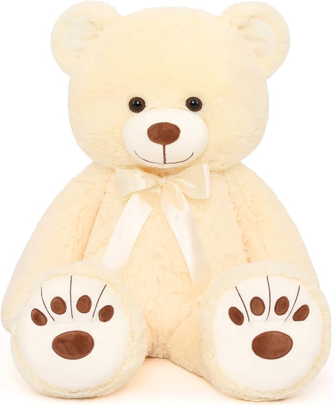 MorisMos Giant Teddy Bear Stuffed Animal, Big Teddy Bear Life Size, 36in Large Teddy Bear Cuddly Soft for Baby Shower, Boys, Girls