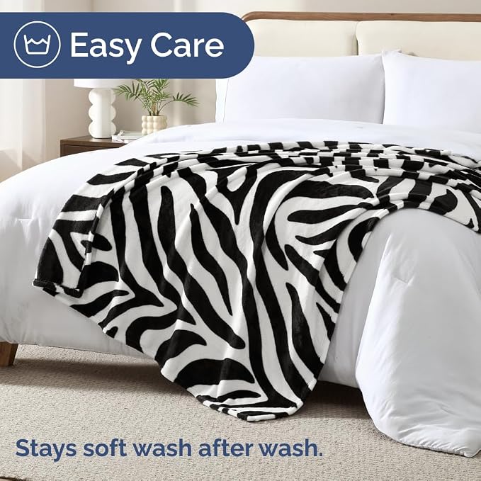 Ultra Soft Fleece Blanket - Flannel Fleece Luxury Blanket - Lightweight for Couch Bed Chair - Thick, Warm and Breathable - All Season Cozy Fuzzy, Anti-Static Microplush Bedding, Queen, Design 284