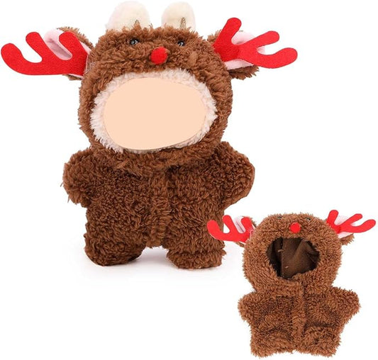 Doll Clothes for Labubu (for Standing/Sitting 17/15cm Plush Doll)(NO Doll)- Multiple Style Accessories Handcrafted Clothing Dress Up Included Headwear and Clothes for Girl Woman (Mdeer)