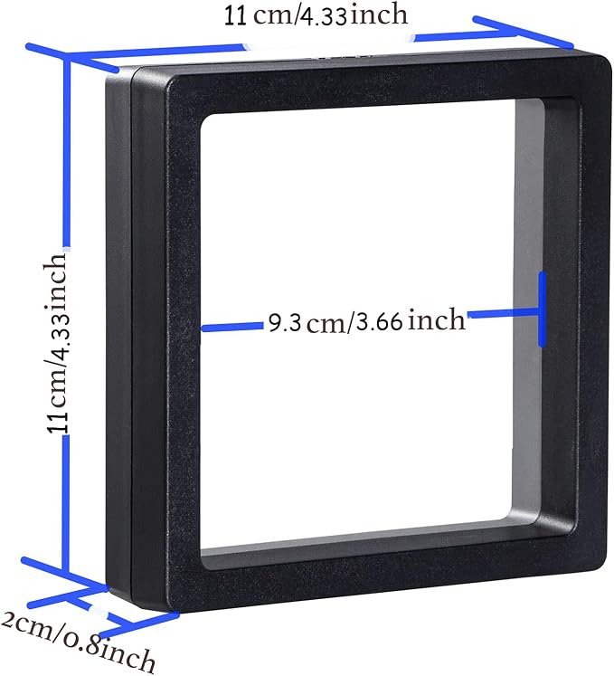 10 Pack Jewelry Gift Boxes 4.33 x 4.33 x 0.78 Inch Transparent Jewelry Box Small Gift Boxes for Jewelry, Earrings, Necklaces, Handmade Bangles, Bracelets (Black and White C)