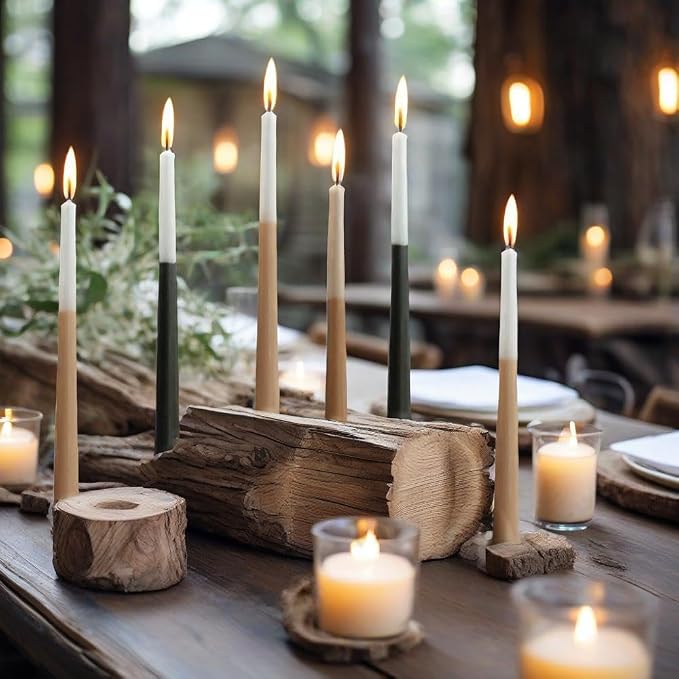 6 PCS Scented Taper Candlesticks 10 Inch Bluebell Scented Candle Aromatherapy Candles Gift Set Gradient Colored Candles for Home Decor Kitchen Decor Wedding Decorations