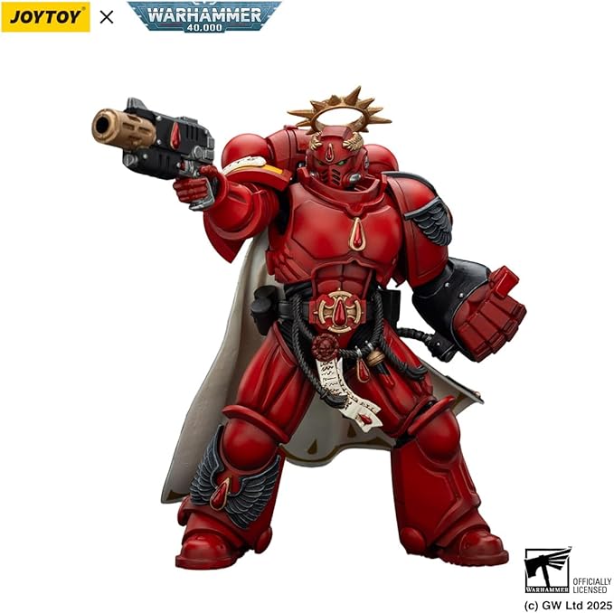 JOYTOY Warhammer 40K Blood Angels Captain with Inferno Pistol & Power Fist 1:18 Scale Action Figure Mecha Joy Toy Collection Model 4.92in