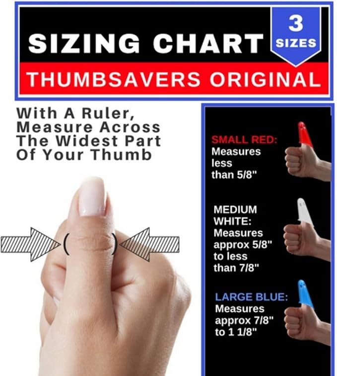 Thumbsavers Massage Tool for Deep Tissue and Trigger Point Massage – Thumb and Joint Support for Massage Therapists, Chiropractors and Physical Therapists – Hand Protection Aid (Small, Red)