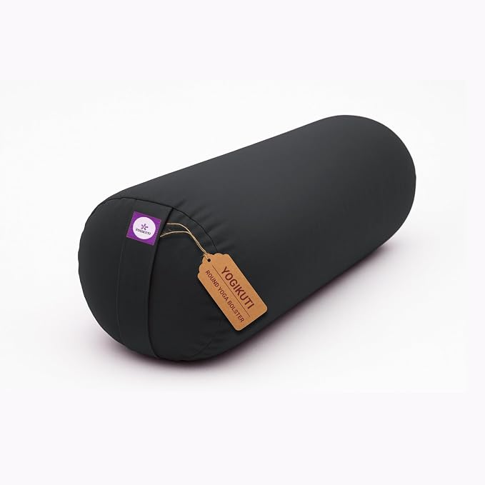 Yogikuti Iyengar Yoga Bolster for Restorative Yoga and Meditation – Lightweight Cotton Support Pillow with Handle for Easy Carry, Versatile for Pose Modification, Balance, Back Relief, and Relaxation
