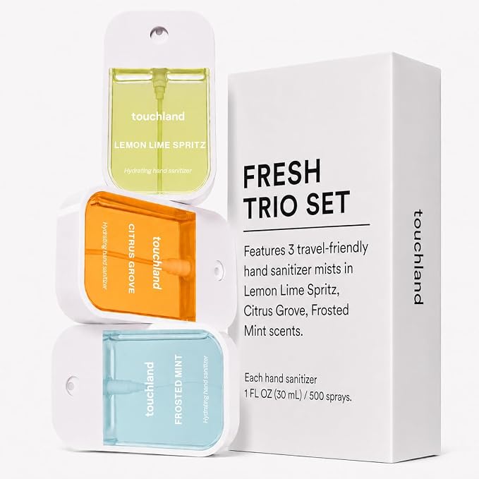 Touchland Hand Sanitizer Spray, Fresh Trio - 3 x 1 FL OZ