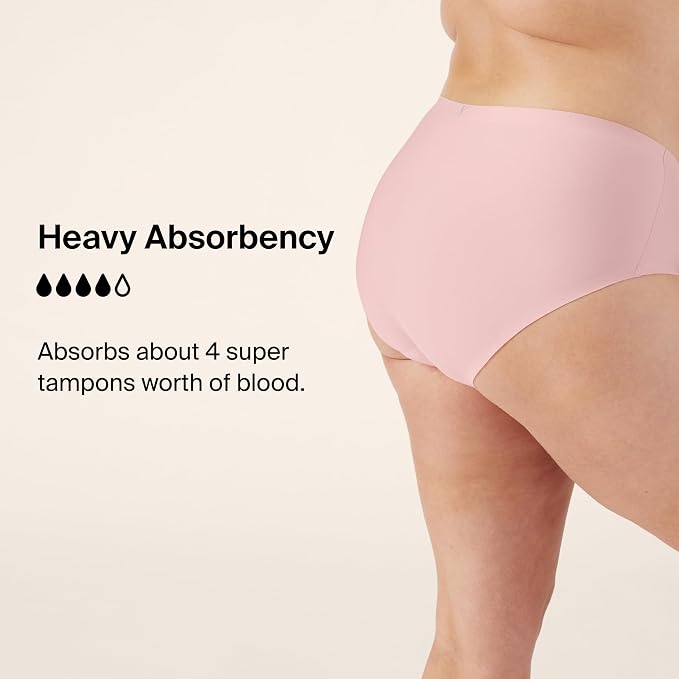 KNIX Women Leakproof Period Underwear Boyshort – Heavy Flow Protection, Absorbs 4–7 Super Tampons