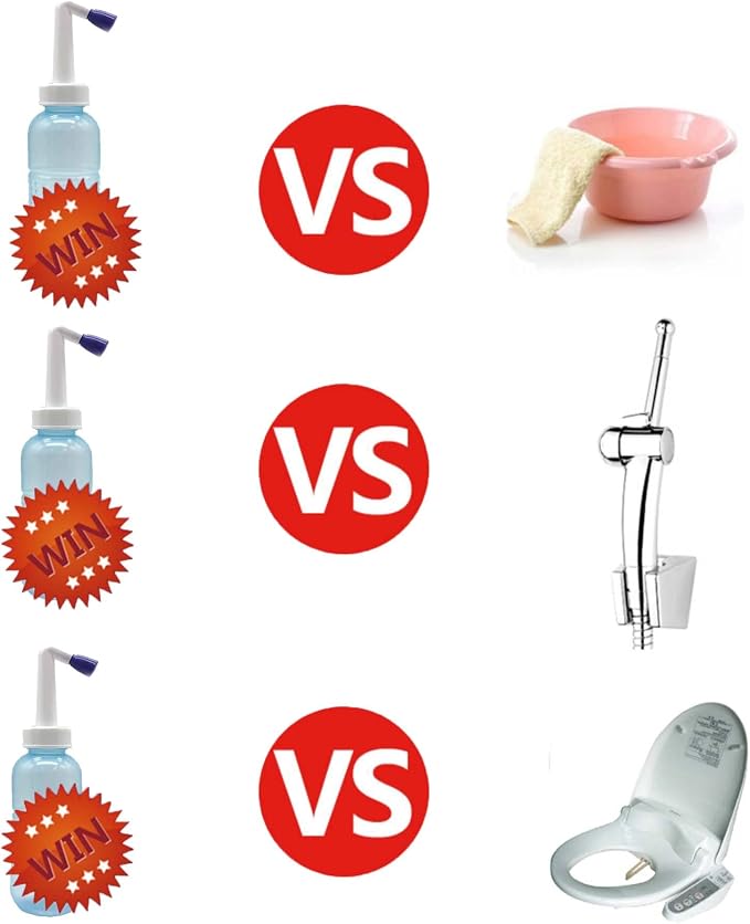 Portable Handheld Personal Hygiene Refresher Toilet Butt Cleaner Travel Bidet Spray Bottle for Home 450 ml.