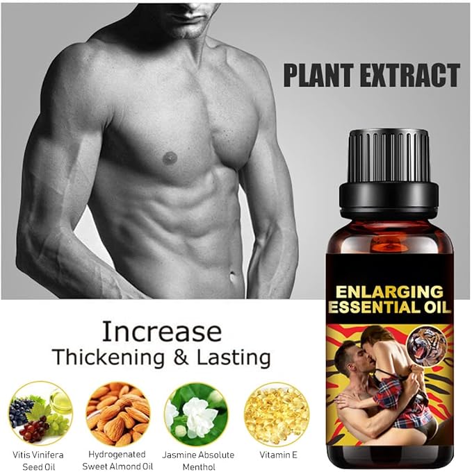 Men's Massage Cream Penis Becomes Longer Thicker Enhancement Men Energy for Care Delay Performance Boost Strength (50g) (Massage Cream & Oil Set)