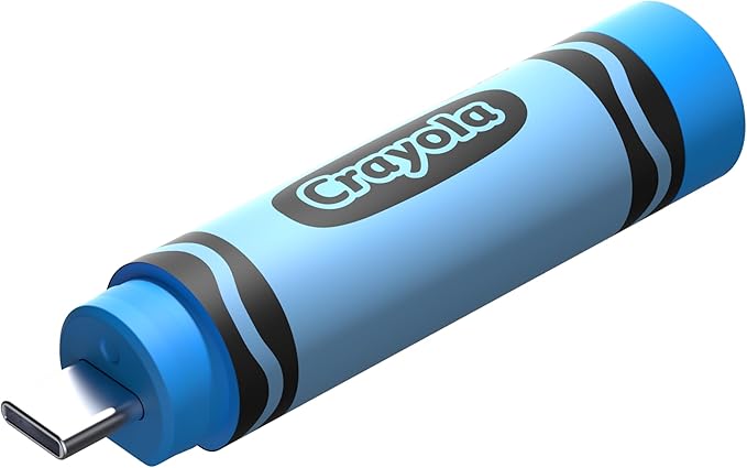 SANDISK 128GB Crayola USB-C Flash Drive, Cerulean Blue - Up to 300MB/s Read speeds, USB 3.2 Gen 1, USB Type-C - Crayon-Shaped Drive - SDCZIC-128G-G46B