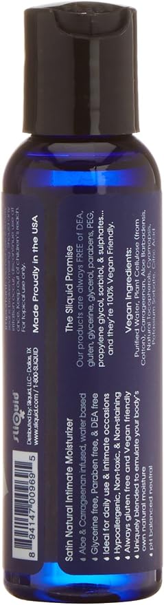 Sliquid Lubricants Satin Personal Moisturizer, 2 Fluid Ounce