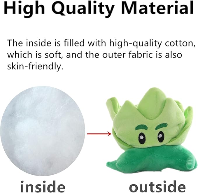 JHESAO 3 PCS Lettuce Plants and Zombies Plush Banner Zombies Toys PVZ Plush 1 2 Stuffed Soft Doll Coconut Cannon Plant Toy New