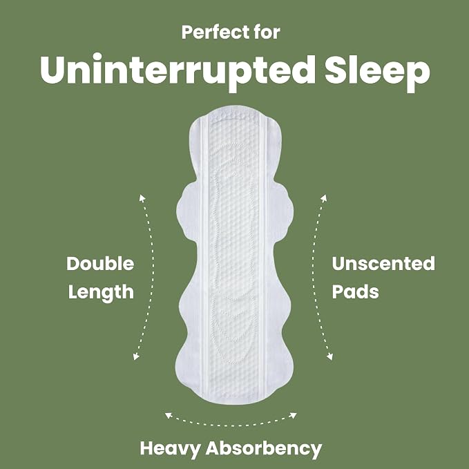 uNeat 38 Count Period Bundle - Panty Liners with Wings & Extra Long Overnight Pads for Women, Heavy Absorbency (Mini Pads 30 Count) & (2X Long Pads, 8 Count)
