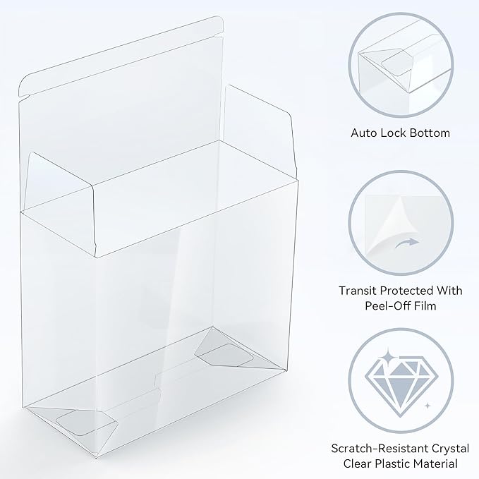 【5 Pcs】 PKMN ETB Protector Case, Elite Trainer Box Protector, ETB Box Plastic Display Case-Compatible with Elite Trainer Boxes, 0.5mm Thick, Scratch-Resistant Material